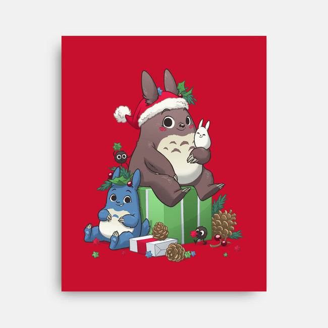 Neighbourly Christmas-none stretched canvas-DoOomcat