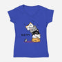 Neko Uh-oh-womens v-neck tee-JAZZCOLA
