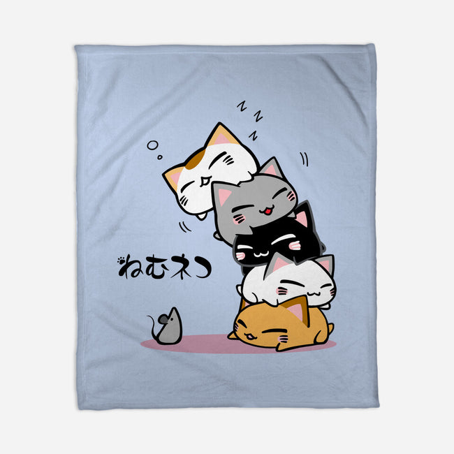 Neko Uh-oh-none fleece blanket-JAZZCOLA