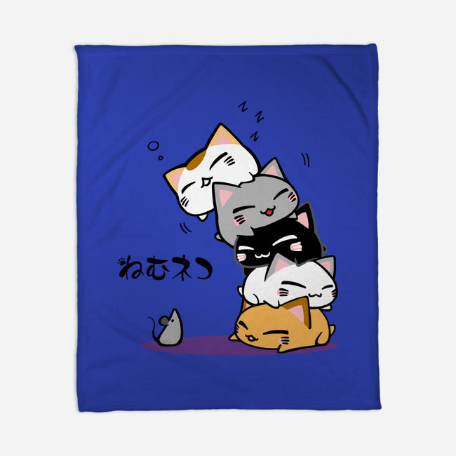 Neko Uh-oh-none fleece blanket-JAZZCOLA