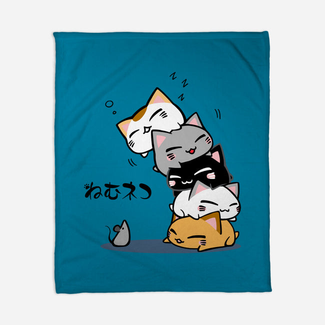 Neko Uh-oh-none fleece blanket-JAZZCOLA