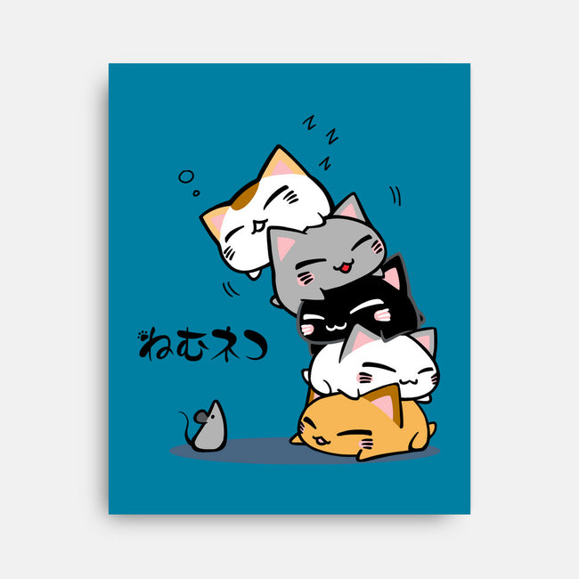 Neko Uh-oh-none stretched canvas-JAZZCOLA