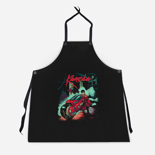 Neo Tokyo Rain-unisex kitchen apron-DonovanAlex