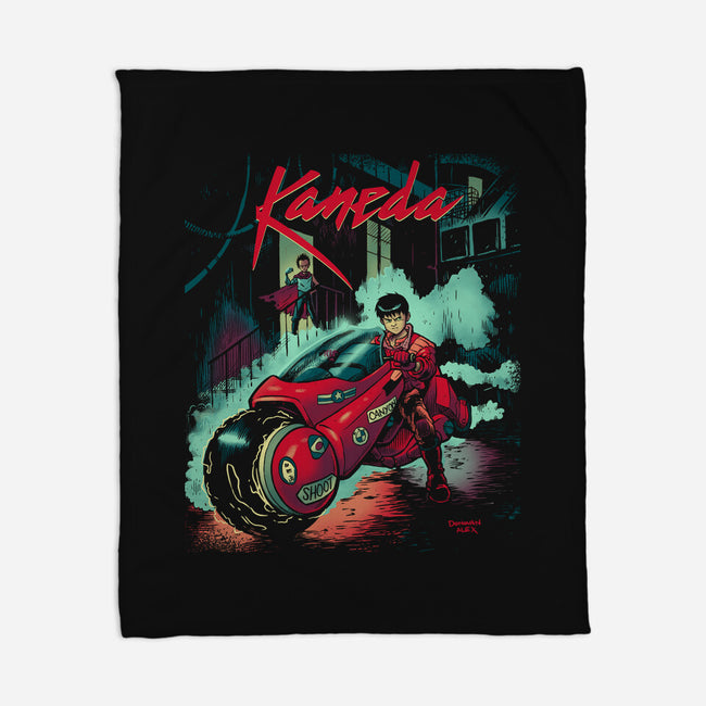 Neo Tokyo Rain-none fleece blanket-DonovanAlex