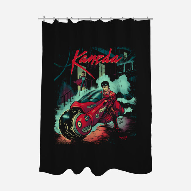 Neo Tokyo Rain-none polyester shower curtain-DonovanAlex