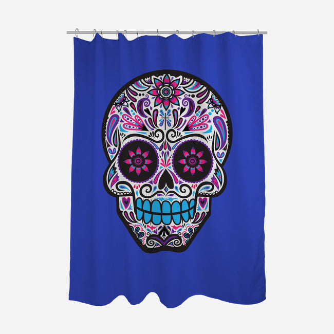 Neon Calavera-none polyester shower curtain-wotto