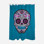 Neon Calavera-none polyester shower curtain-wotto
