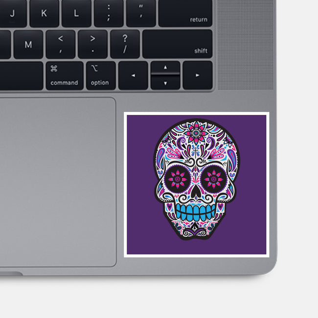 Neon Calavera-none glossy sticker-wotto