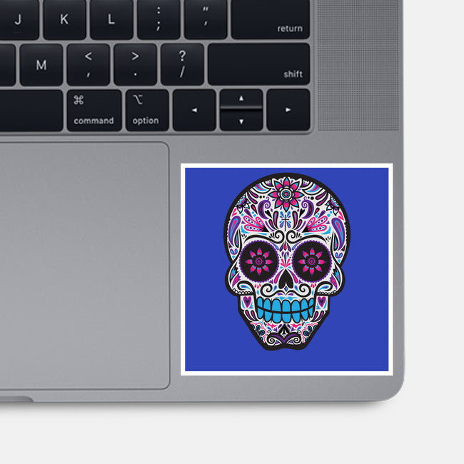 Neon Calavera-none glossy sticker-wotto