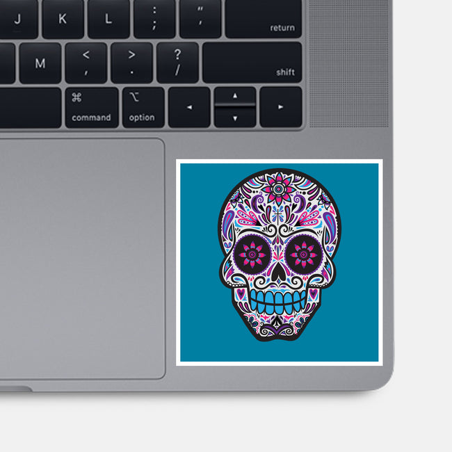 Neon Calavera-none glossy sticker-wotto