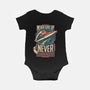 Never Surrender!-baby basic onesie-DeepFriedArt