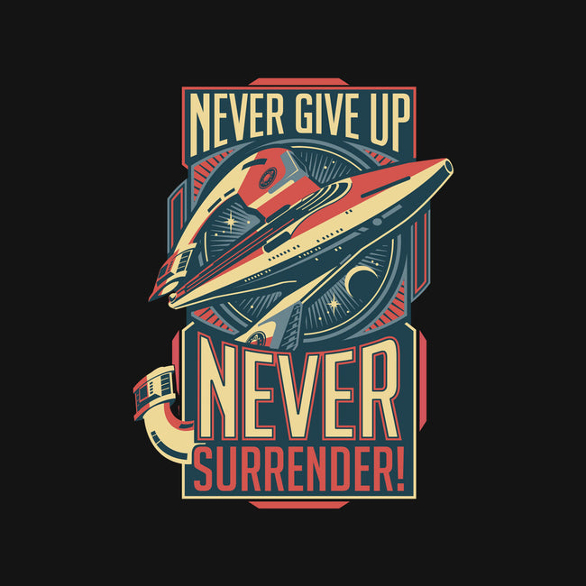Never Surrender!-none non-removable cover w insert throw pillow-DeepFriedArt
