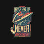 Never Surrender!-womens off shoulder tee-DeepFriedArt