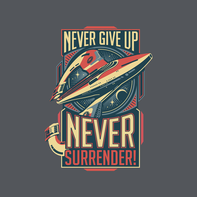 Never Surrender!-none indoor rug-DeepFriedArt