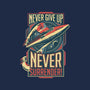 Never Surrender!-none stretched canvas-DeepFriedArt