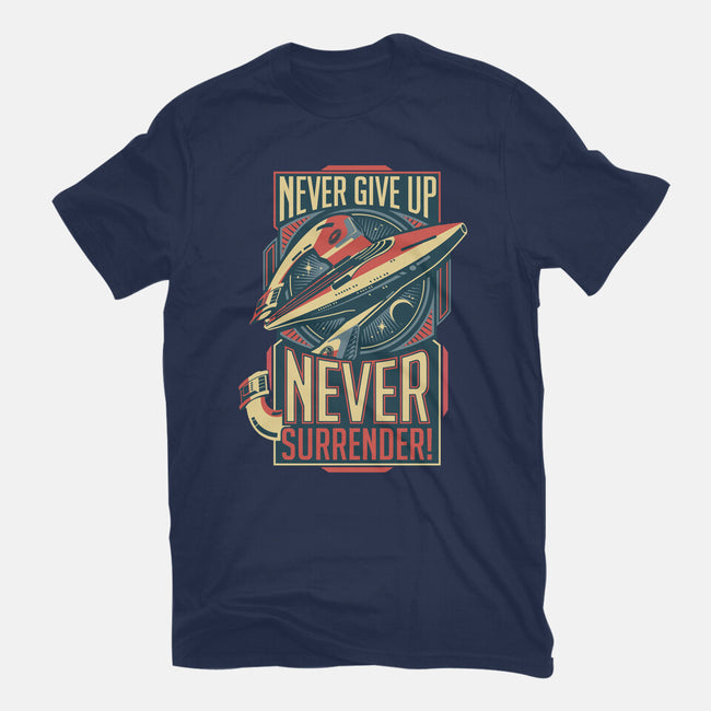 Never Surrender!-unisex basic tee-DeepFriedArt