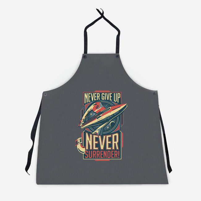 Never Surrender!-unisex kitchen apron-DeepFriedArt
