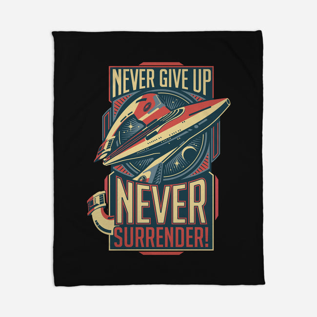 Never Surrender!-none fleece blanket-DeepFriedArt