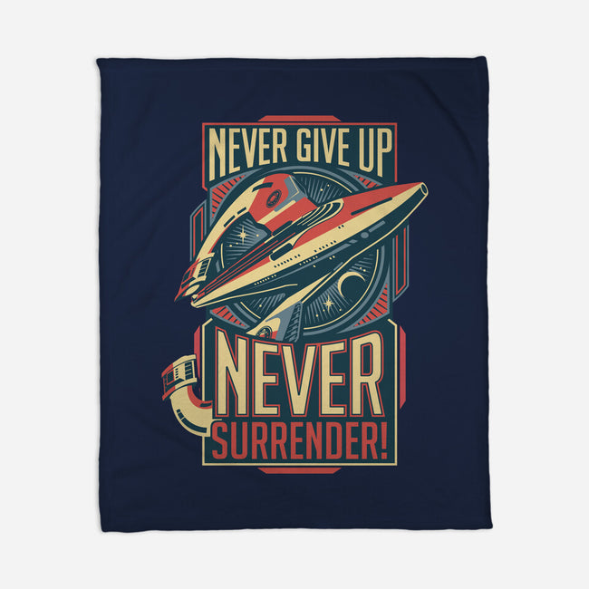 Never Surrender!-none fleece blanket-DeepFriedArt