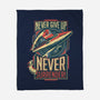 Never Surrender!-none fleece blanket-DeepFriedArt