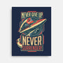 Never Surrender!-none stretched canvas-DeepFriedArt