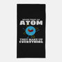 Never Trust An Atom!-none beach towel-Blue_37