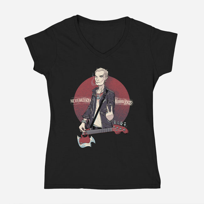 Nevermind the Blood Loss-womens v-neck tee-kgullholmen