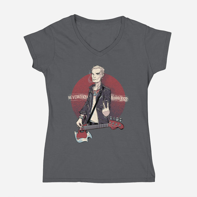 Nevermind the Blood Loss-womens v-neck tee-kgullholmen