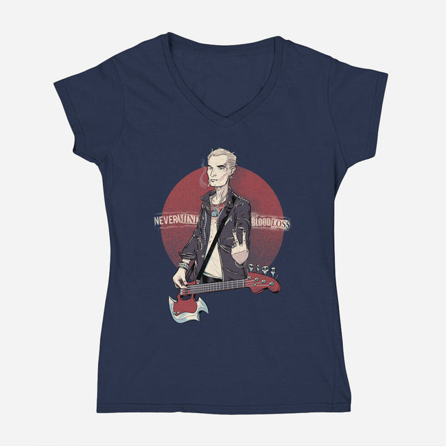 Nevermind the Blood Loss-womens v-neck tee-kgullholmen