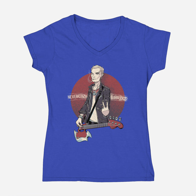 Nevermind the Blood Loss-womens v-neck tee-kgullholmen