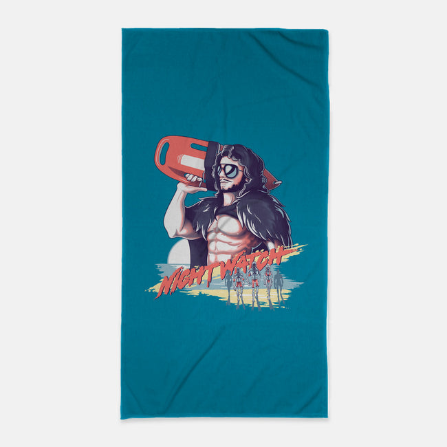 Nightwatch-none beach towel-KindaCreative