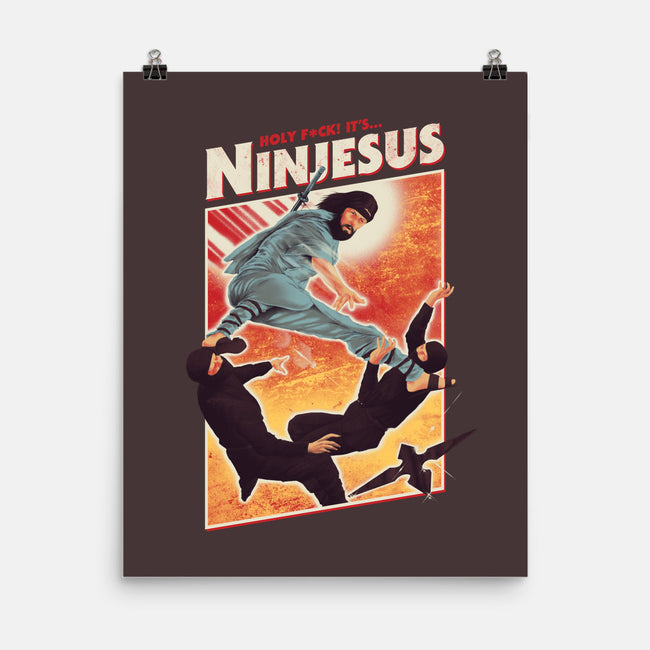 Ninjesus-none matte poster-Mathiole