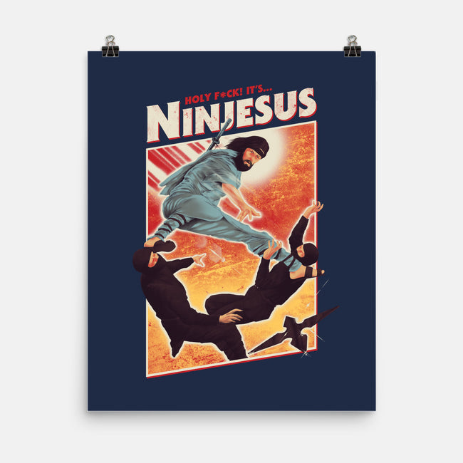 Ninjesus-none matte poster-Mathiole