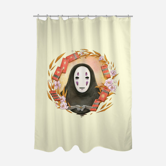 No Face-none polyester shower curtain-Cinnamoron