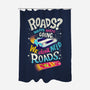 No Roads-none polyester shower curtain-risarodil
