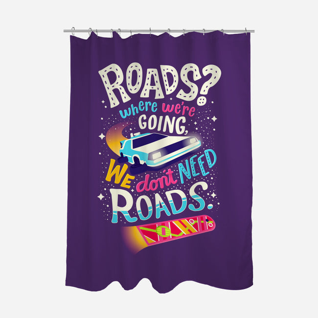 No Roads-none polyester shower curtain-risarodil