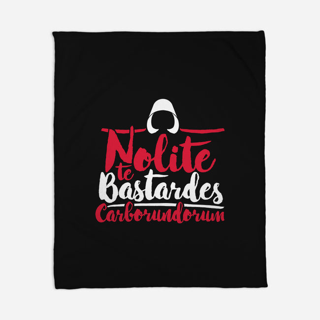 Nolite te Bastardes Carborundorum-none fleece blanket-Retro Review