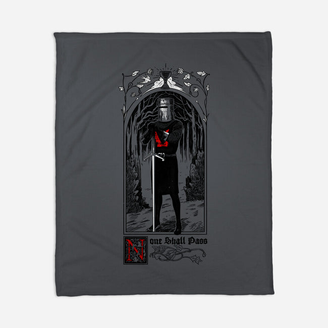 None Shall Pass-none fleece blanket-Mathiole
