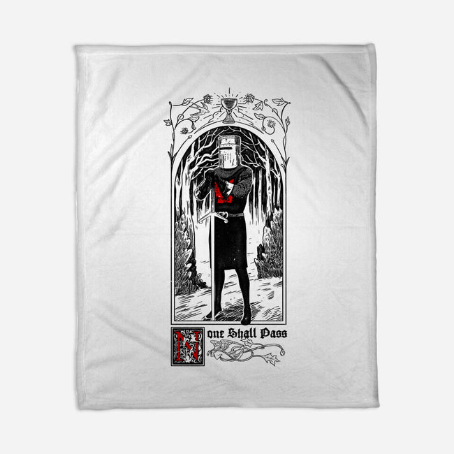 None Shall Pass-none fleece blanket-Mathiole