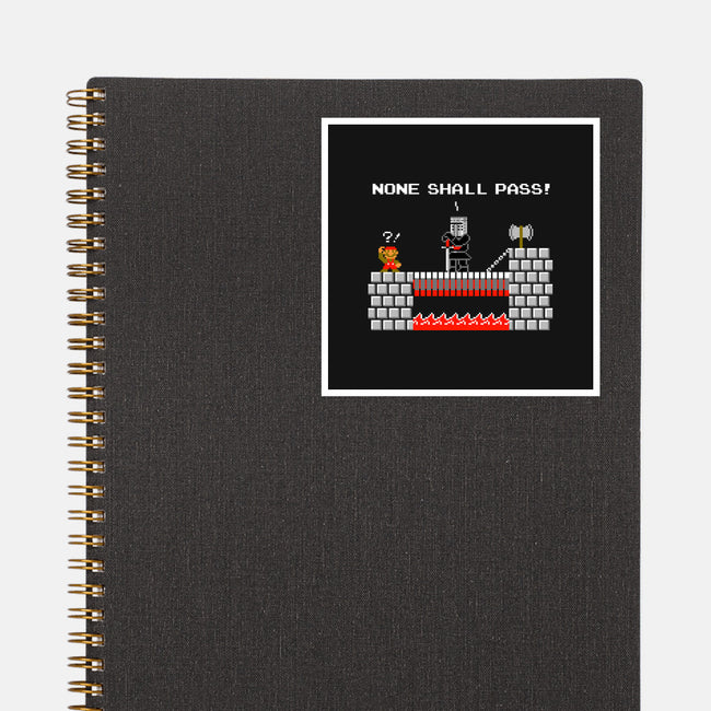 None Shall Pass Including Plumbers-none glossy sticker-RyanAstle