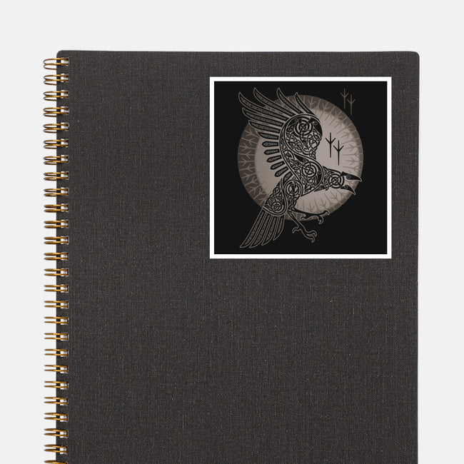 Norse Raven-none glossy sticker-RAIDHO