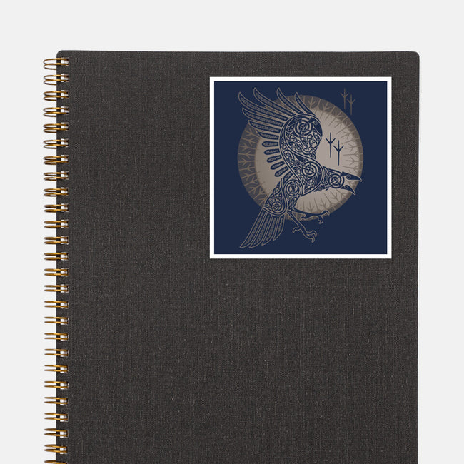 Norse Raven-none glossy sticker-RAIDHO