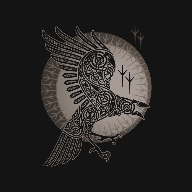 Norse Raven-none stretched canvas-RAIDHO