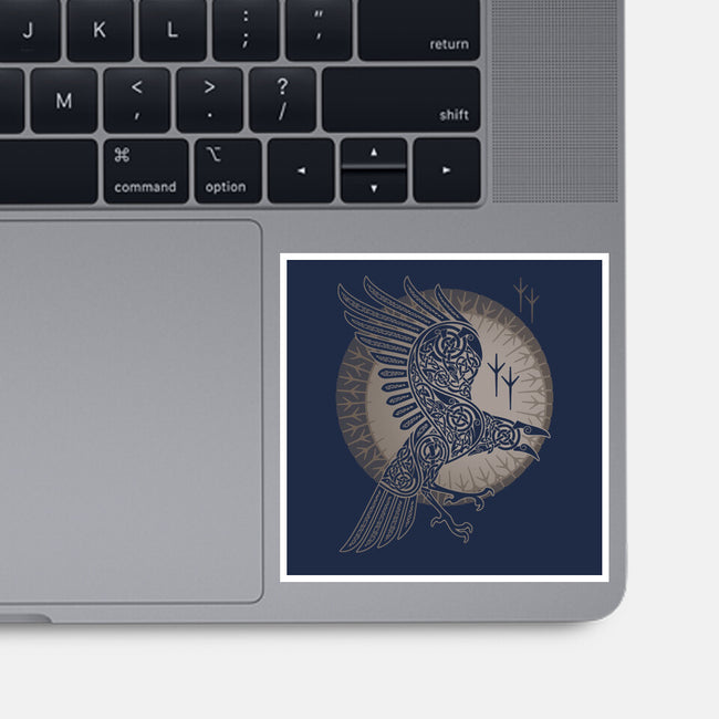 Norse Raven-none glossy sticker-RAIDHO