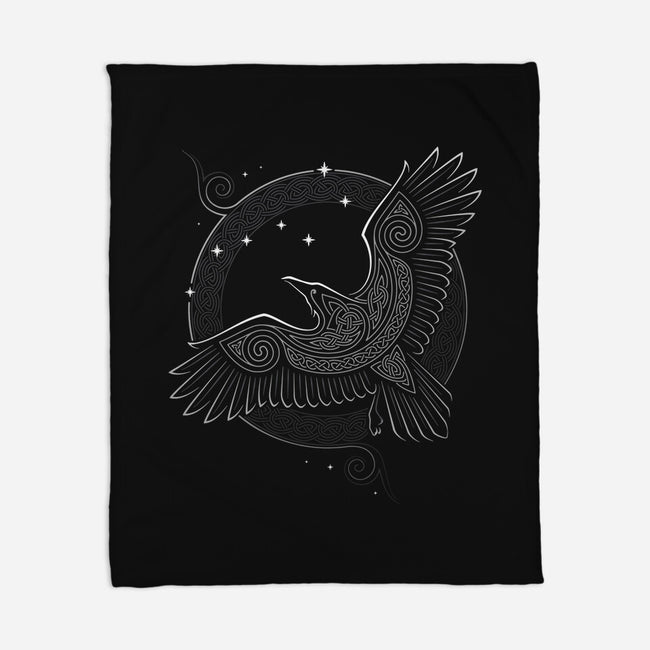 Northern Raven-none fleece blanket-RAIDHO