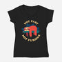 Not Fast, Not Furious-womens v-neck tee-DinomIke