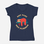 Not Fast, Not Furious-womens v-neck tee-DinomIke