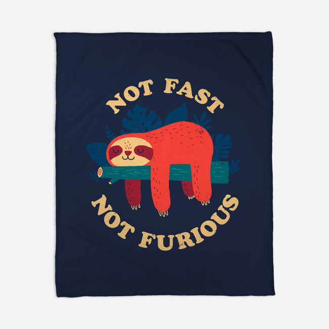 Not Fast, Not Furious-none fleece blanket-DinomIke