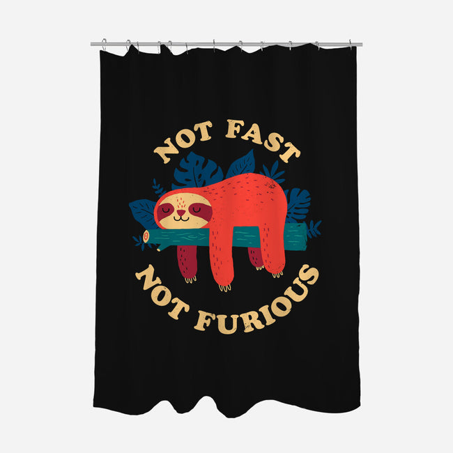 Not Fast, Not Furious-none polyester shower curtain-DinomIke