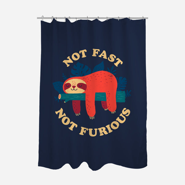Not Fast, Not Furious-none polyester shower curtain-DinomIke